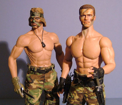 Dutch and Billy Predator sixth scale action figures from Hot Toys