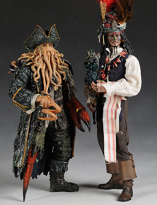 Hot Toys Davy Jones and Jack Sparrow action figures