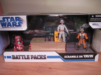 Scramble on Yavin Star Wars Battlepack action figures by Hasbro