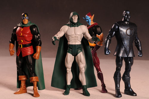 Dr. Mid-Night, Iron, Eclipso, Spectre action figures by Mattel