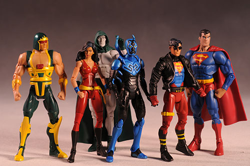 DCUC Superboy, Cyclotron, Blue Beetle, Donna Troy action figure by Mattel
