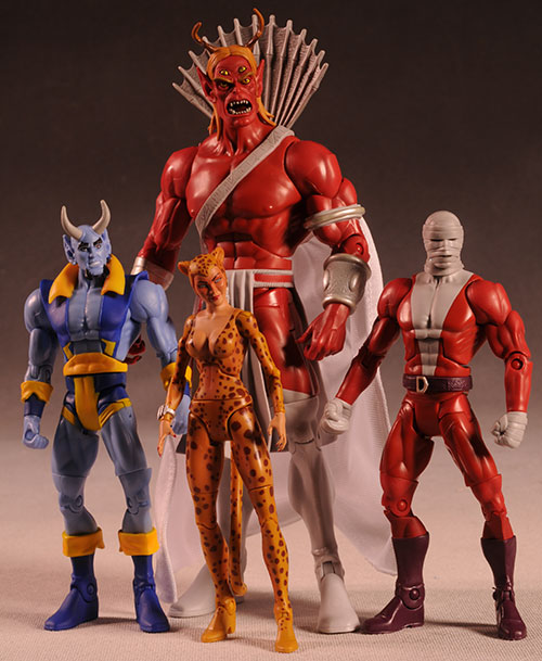 DCUC Trigon, Negative Man, Blue Devil, Cheetah action figure by Mattel