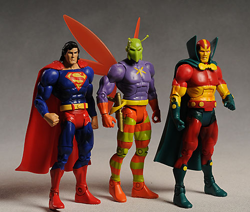 DCUC Mr. Miracle, Killer Moth, Superman action figures by Mattel