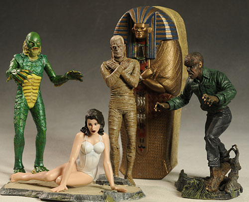 Universal Monsters Mummy, Creature, Wolfman figure by DST