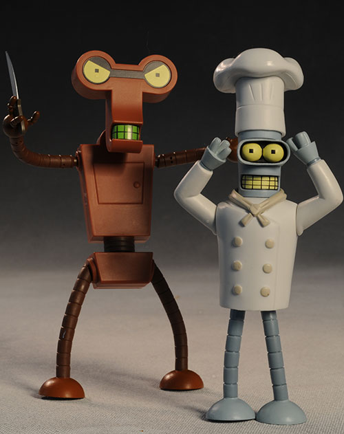 Futurama Chef Bender, Roberto action figure by Toynami
