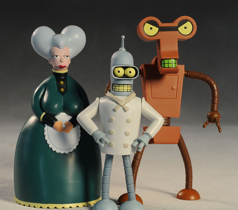Futurama Chef Bender, Mom, Roberto action figure by Toynami
