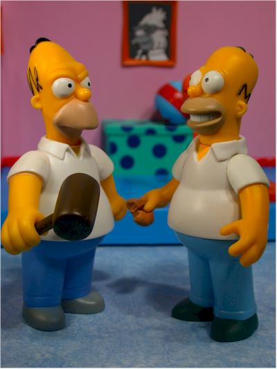 World of Sprinfield Flashback Simpsons action figures by Playmates