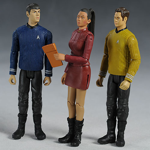 Star Trek Warp Collection Kirk, Uhura, Spock action figures by Playates Toys
