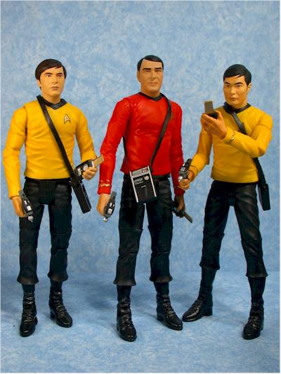 Star Trek Original Series Sulu, Chekov, Scotty action figures by Art Asylum