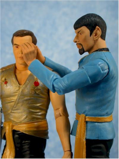 Star Trek Original Series Mirror Mirror Kirk, Spock action figures by Art Asylum