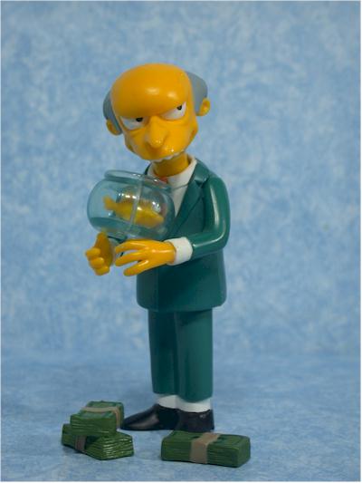 World of Springfield Simpsons Mr. Burns Wave 1 action figure by Playmates