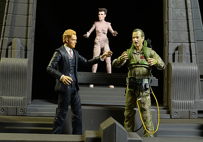 Ghostbusters Peck, Gozer, Slimed Peter action figure by Diamond Select Toys