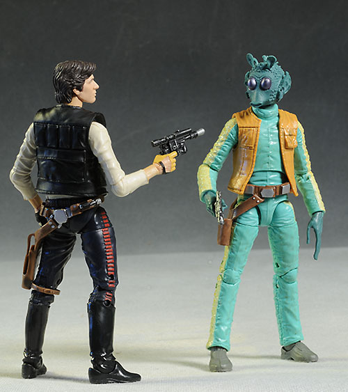 Greedo & Han Solo Star Wars Black action figures from Hasbro