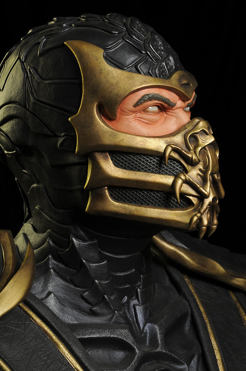 Mortal Kombat Scorpion life size bust by Pop Culture Shock