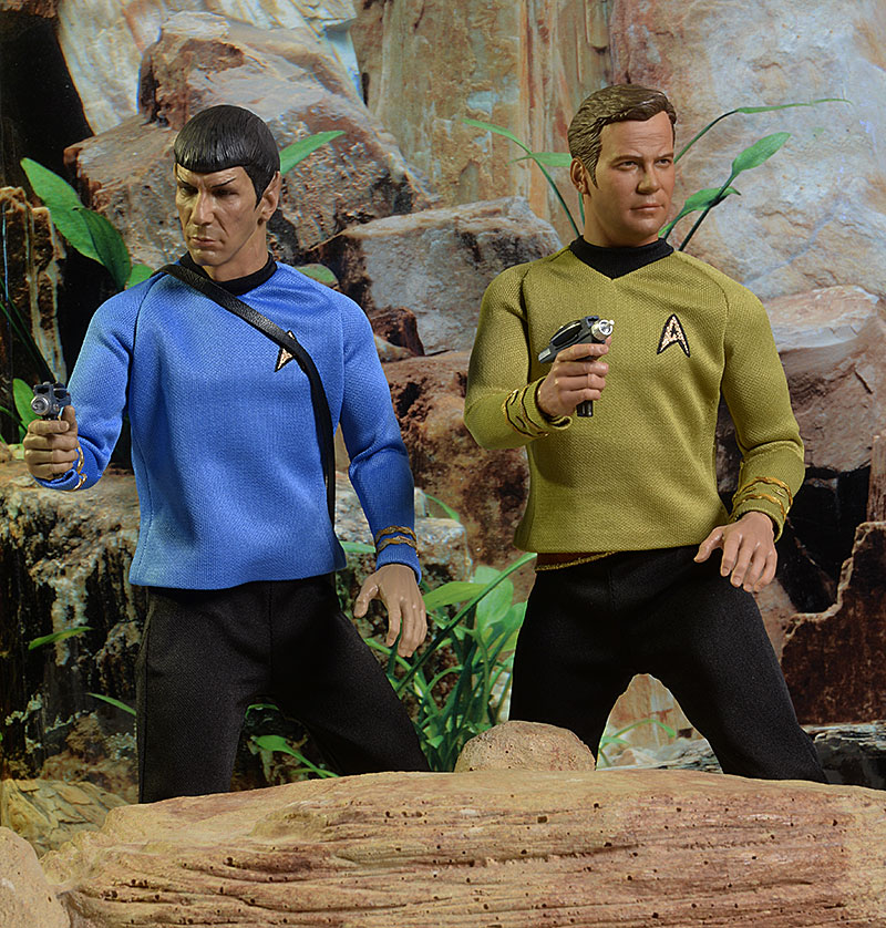 Star Trek Captain Kirk, Mr. Spock sixth scale action figure by Qmx