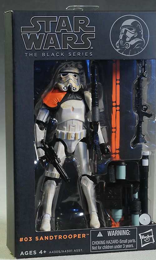 Darth Maul, Sandtrooper Star Wars Black series action figures by Hasbro
