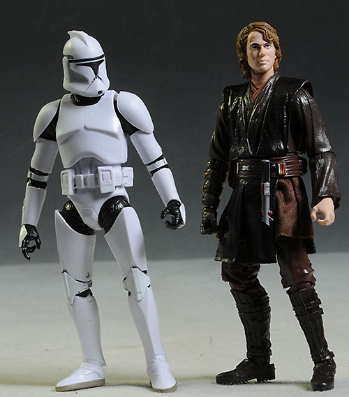 Star Wars Black Clonetrooper & Anakin Skywalker action figures by Hasbro