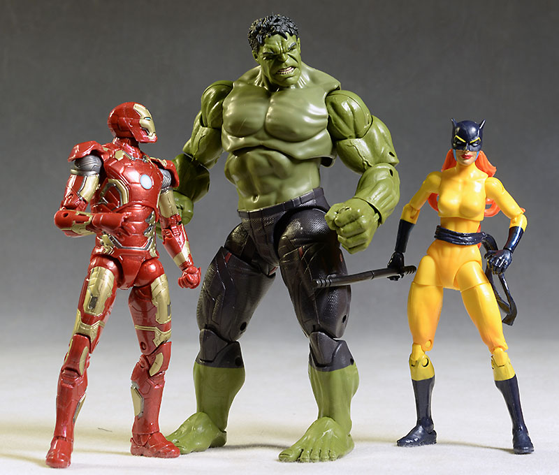 Marvel Legends Avengers Hulk, Hellcat, Iron Man MK43 action figures by Hasbro