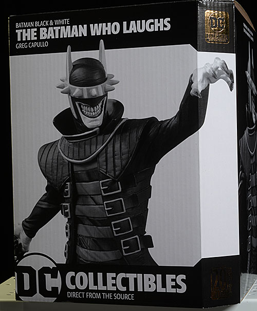 the Batman Who Laughs Black and White statue by DC Collectibles
