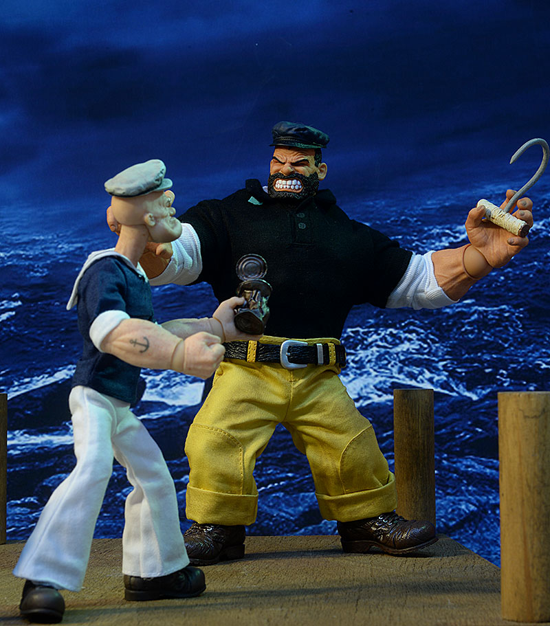 Popeye and Bluto One:12 Collective action figures by Mezco