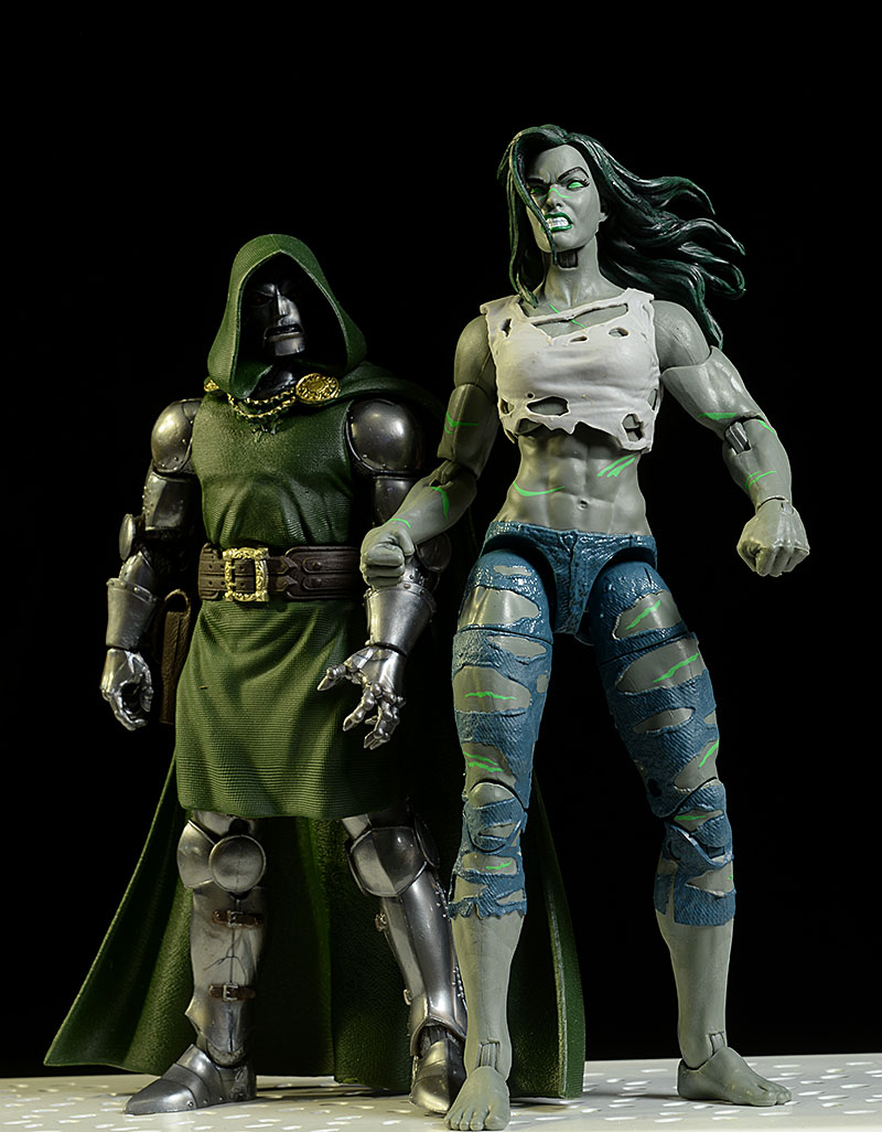 She-Hulk, Dr. Doom Marvel Legends action figures by Hasbro